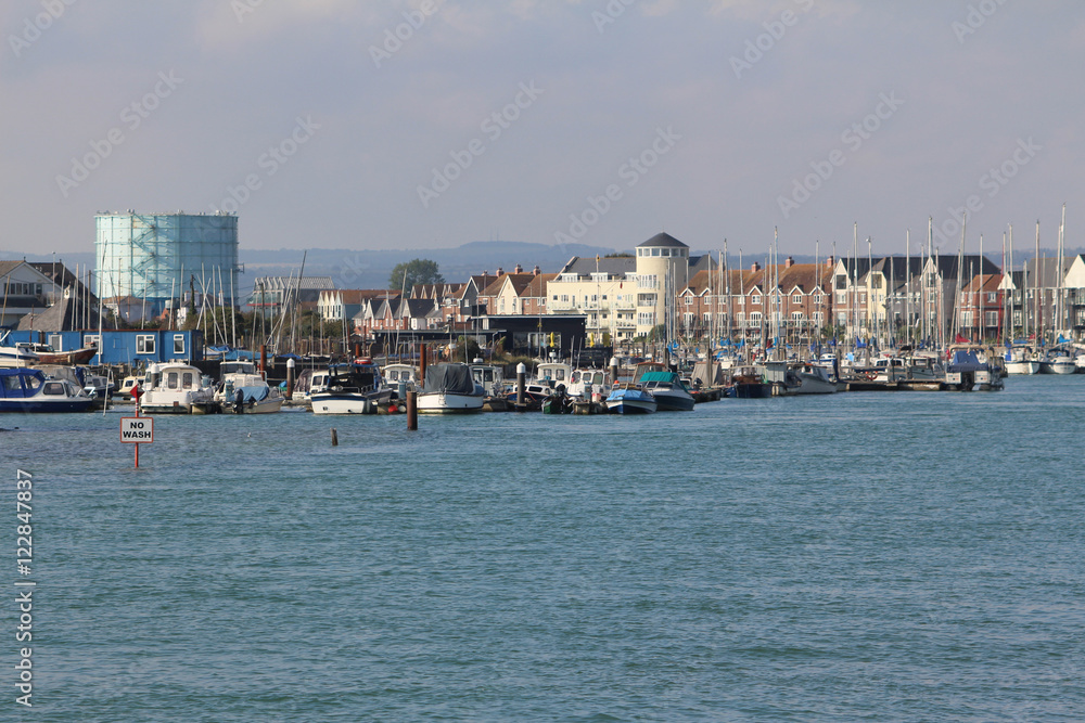 The port resort of Littlehampton West Sussex where a  boat can cost £ thousands