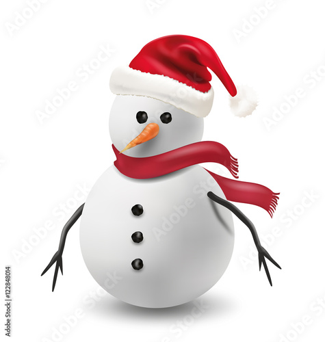 Schneemann mit Nikolausmütze