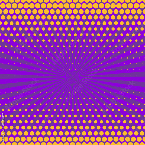 Abstract Creative concept vector comics pop art style blank layout template with clouds beams and isolated dots pattern on background. For Web and Mobile Applications, illustration template design