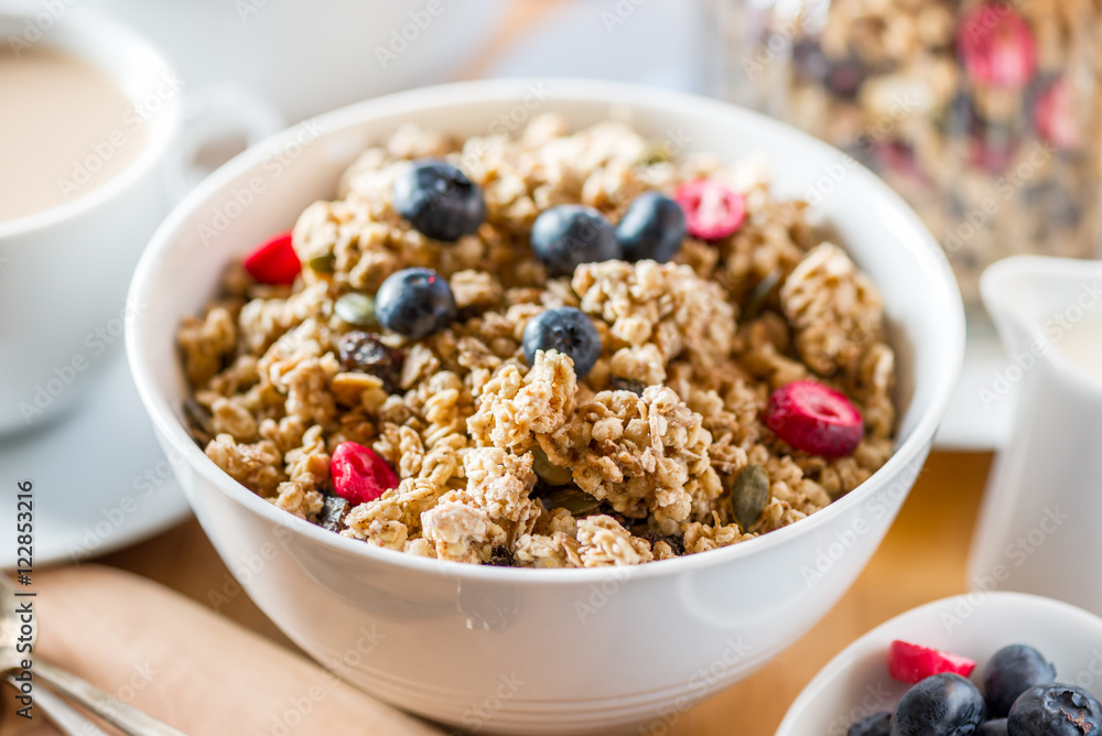 Granola made from Oat Porridge, Nuts, Seeds, Berries Granola made from Oat Porridge, Nuts, Seeds, Berries