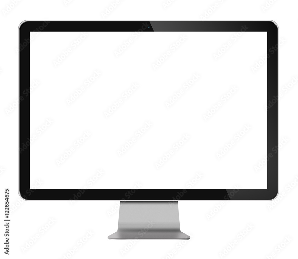 3D illustration of Computer Monitor LCD Screen on white backgrou 3D illustration of Computer Monitor LCD Screen on white backgrou