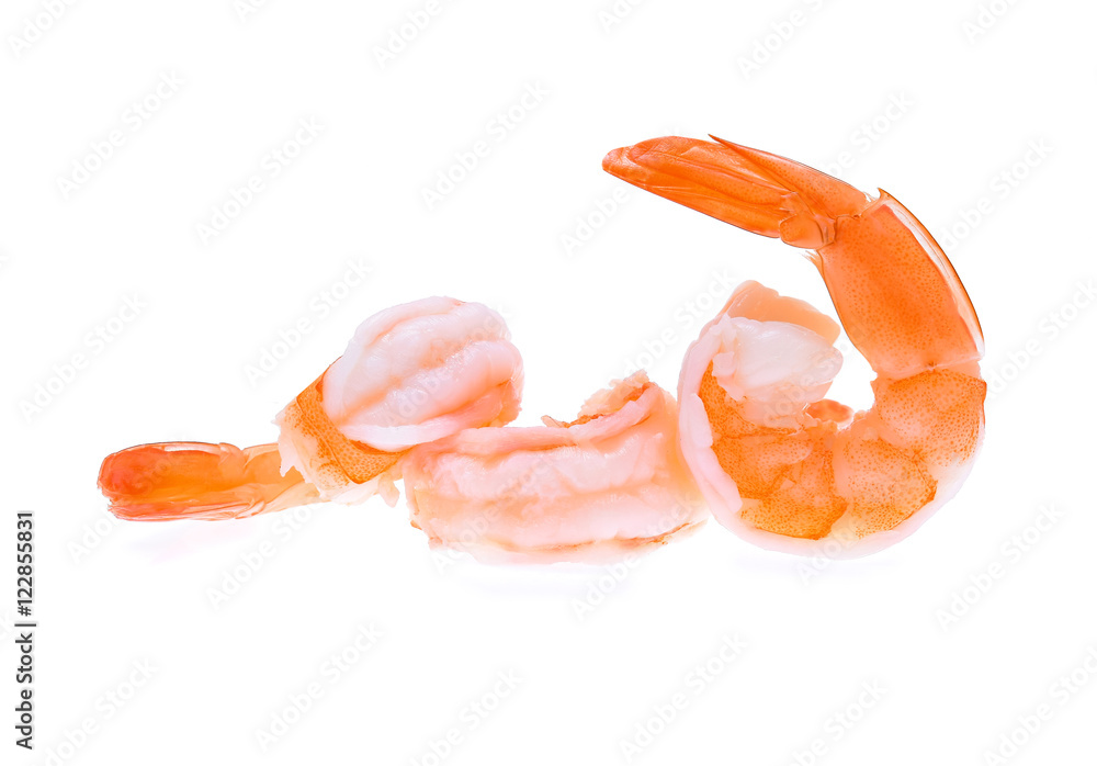 Cooked shrimps isolated on white background. Cooked shrimps isolated on white background.