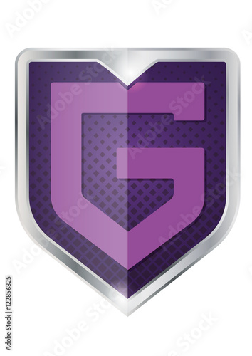 Escudo - Letra G - Lilás