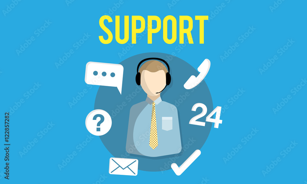 Support Helping Customer Service Advice Concept