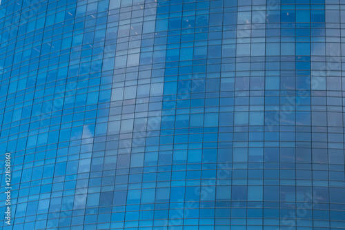 Buenos Aires downtown skyscrapers with blue mirror