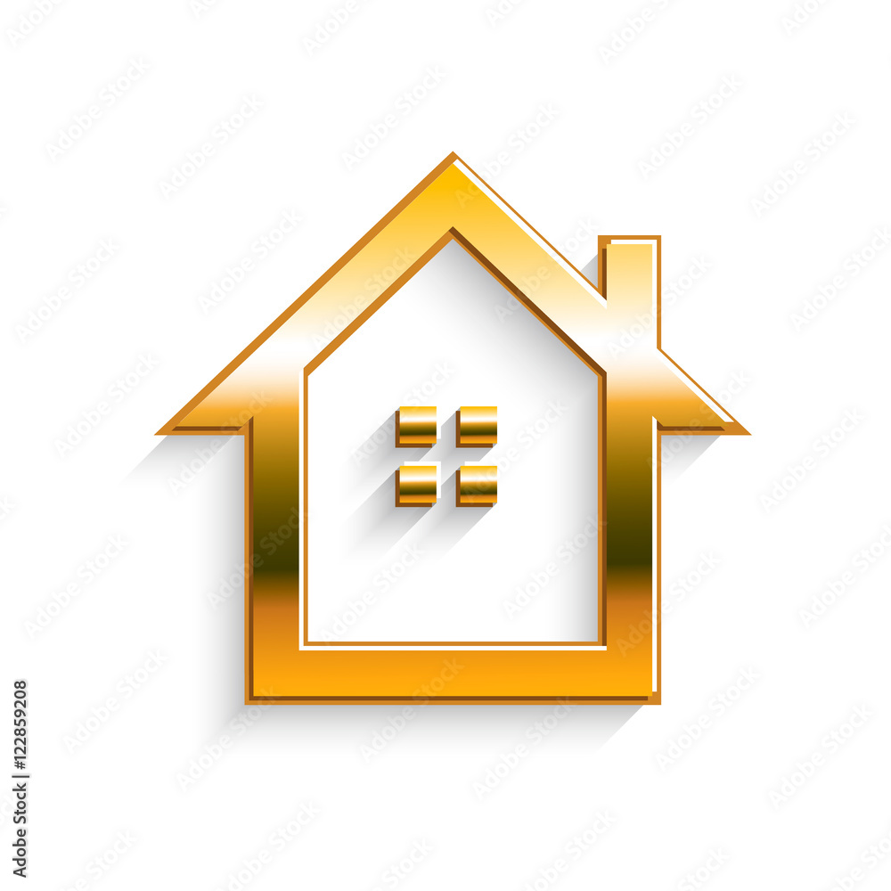 Golden House Real Estate Logo. Vector Design Golden House Real Estate Logo. Vector Design
