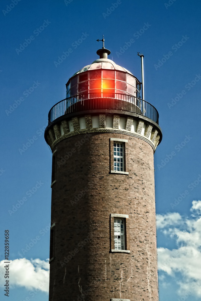 Leuchtturm bei der alten Liebe in Cuxhaven, Deutschland