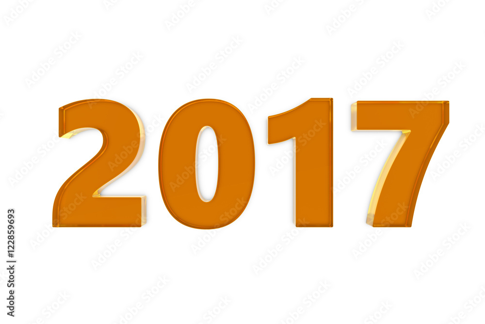 New 2017 year glass figures lying on the floor with shadow isolated on white background. 3D rendering illustration of 2017 number. New 2017 year glass figures lying on the floor with shadow isolated on white background. 3D rendering illustration of 2017 number.