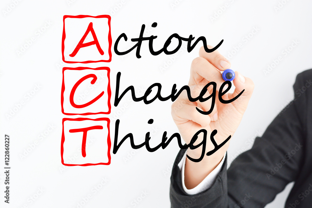 Act to change things in your future foto de Stock Adobe Stock