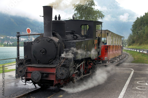 Steam locomotive of a narrow-gauge railway in Austria