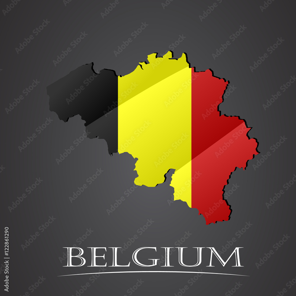 Obraz premium Map of belgium. vector illustration