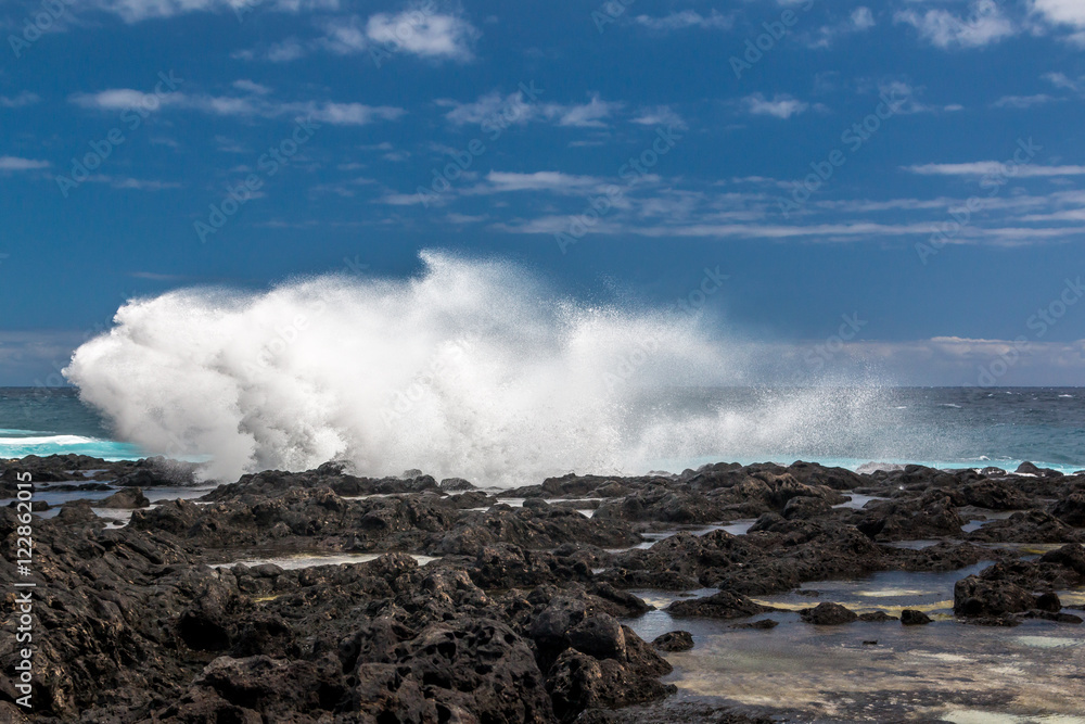 Houle et vagues à l'île de la Réunion