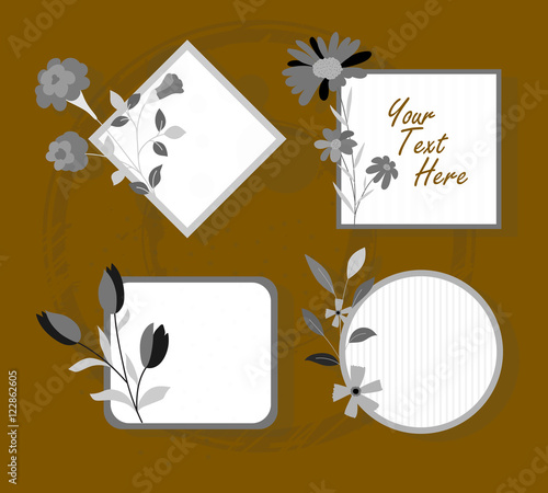 Flower Frames and Banners