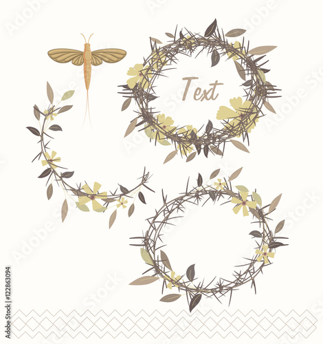 Vintage Forks Crowns and Insect