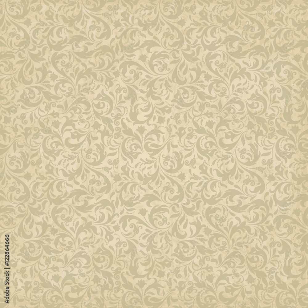 Seamless background of light beige color in the style of Damascus Seamless background of light beige color in the style of Damascus