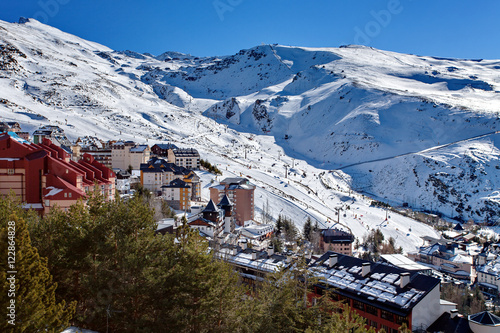 Mountain skiing - Pradollano, Sierra Nevada, , Andalusia, Spain photo