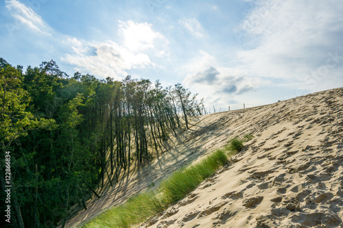passage through sand dunes near baltic sea