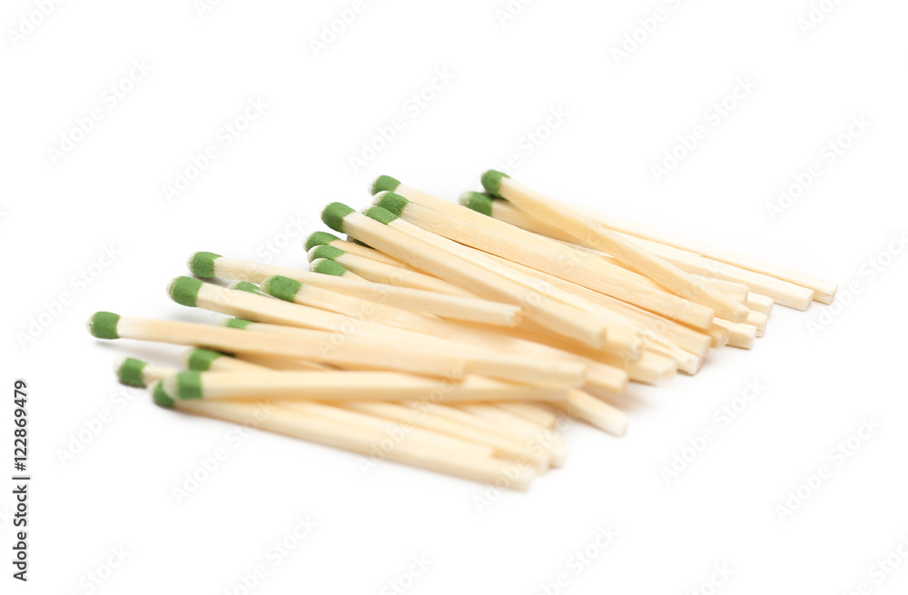 Match Sticks isolated on a White Background