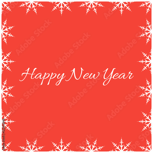 New year pattern. Snowflakes in vector.