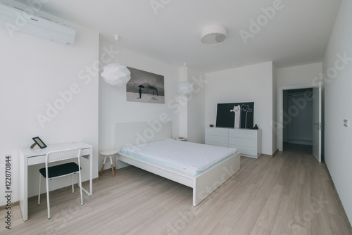 Light interior with flooring in a modern apartment