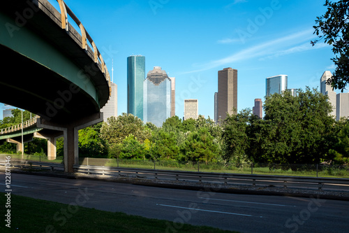 Houston Texas Skyline with modern skyscrapers © duydophotography