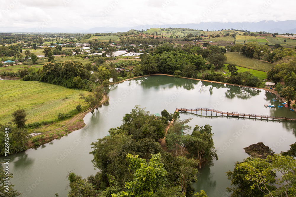 lagoon at Thararak Waterfall Park, Mae Sot, Tak, Thailand