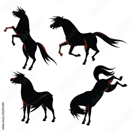 
Horse silhouette collection.