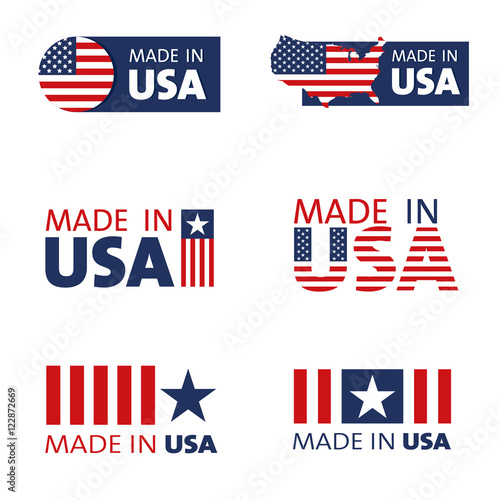 Vector set of made in the USA labels
