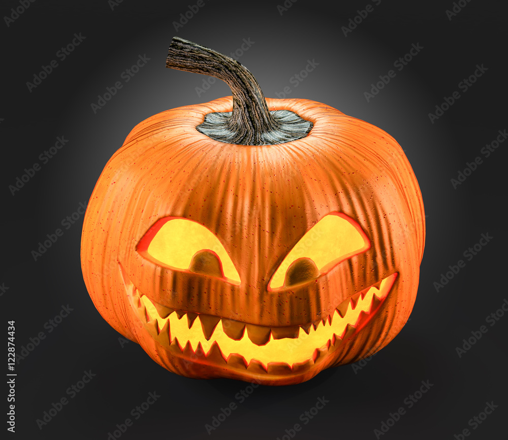 Halloween pumpkin 3d rendering Halloween pumpkin 3d rendering