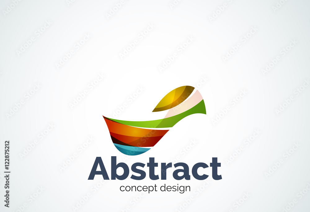 Abstract wave logo template, smooth motion concept Abstract wave logo template, smooth motion concept