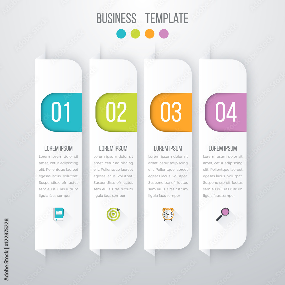 Vector illustration infographics four options Vector illustration infographics four options