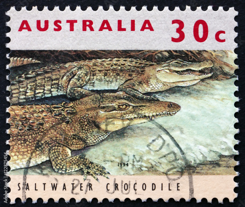 Postage stamp Australia 1994 Saltwater Crocodile