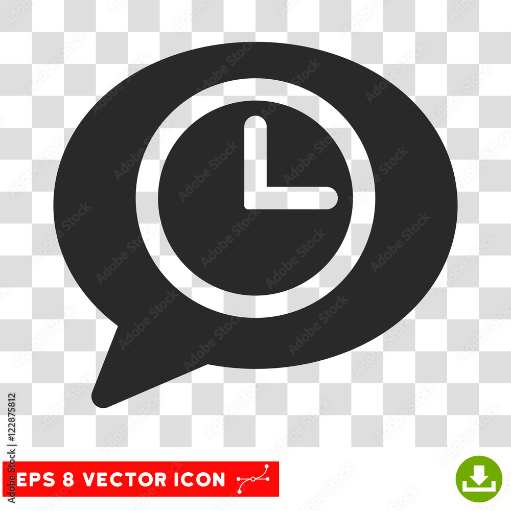 Vector Message Time EPS vector icon. Illustration style is flat iconic ...