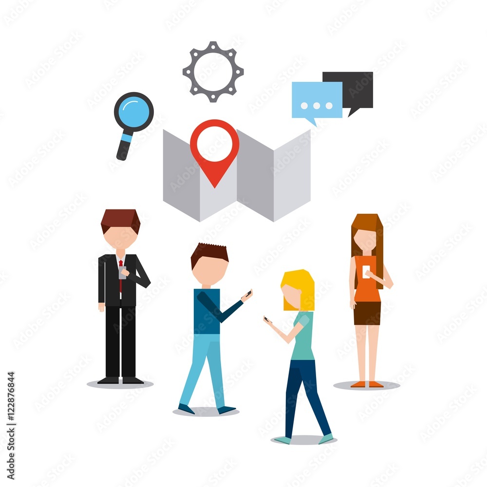 social media marketing business vector illustration design