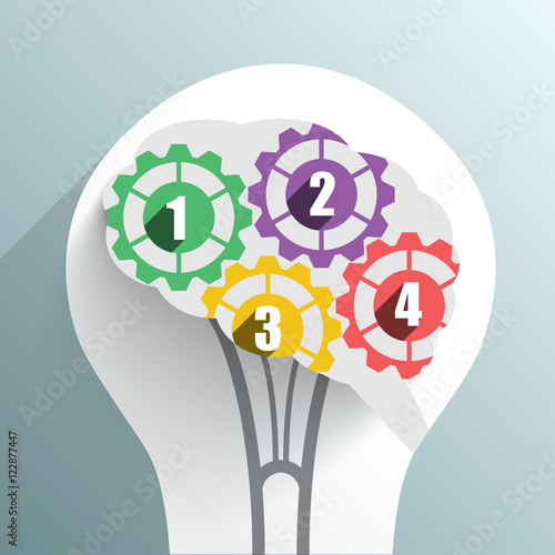 Nucleation ideas infographics template. vector illustration