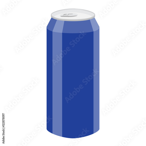 blue soda beer can vector illustration