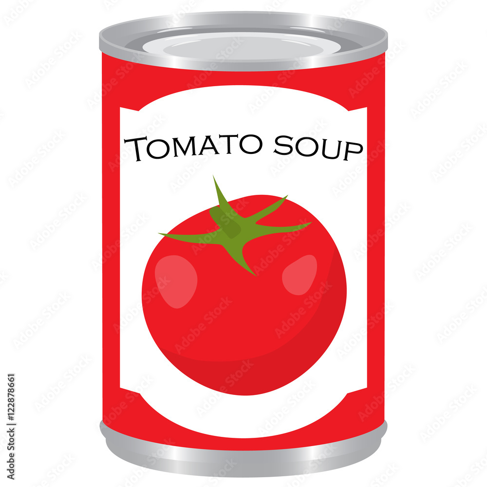 canned tomato soup relistic isolated vector illustration canned tomato soup relistic isolated vector illustration