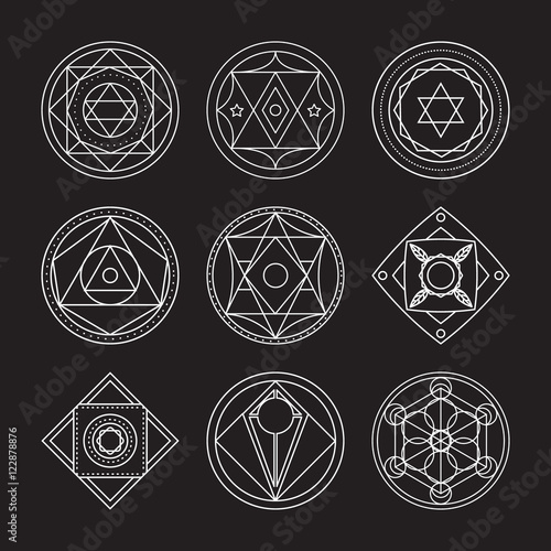 Alchemical round vector set.