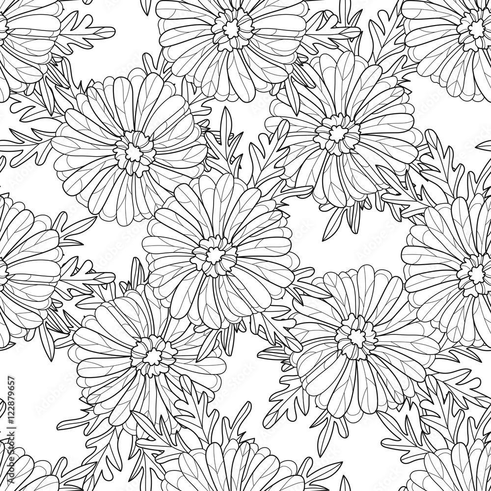 Seamless aster pattern Seamless aster pattern