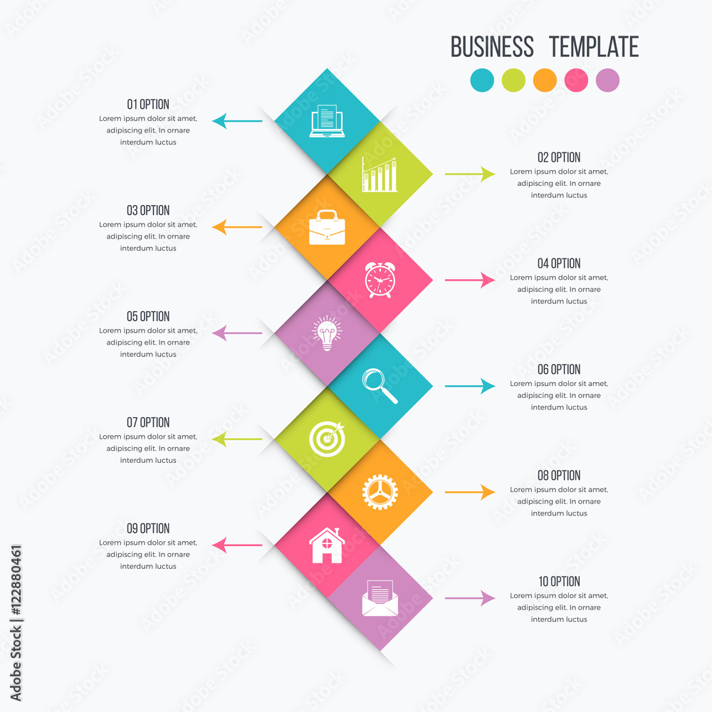 Vector infographic design 10 options Vector infographic design 10 options