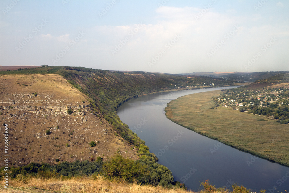 River Nistru near Tipova monastery. River Nistru near Tipova monastery.