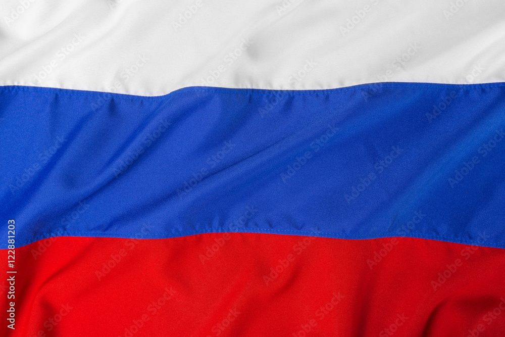close up shot of wavy flag of Russia close up shot of wavy flag of Russia