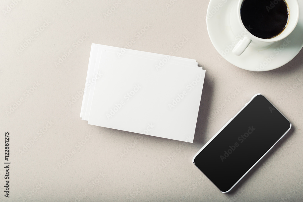 Blank card with coffee cup with space Blank card with coffee cup with space
