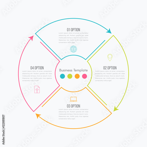 Thin line infographic element