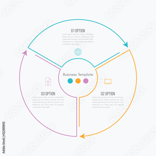 Thin line infographic element