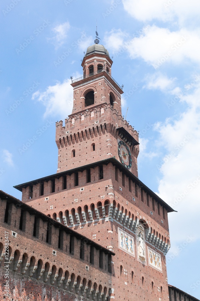 Sforza castle in Milan, Italy 