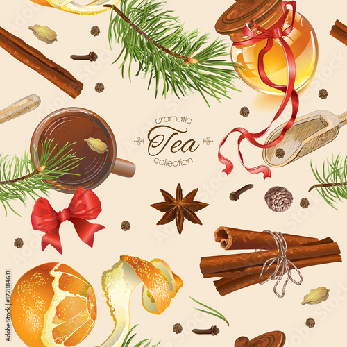 Christmas vintage pattern
