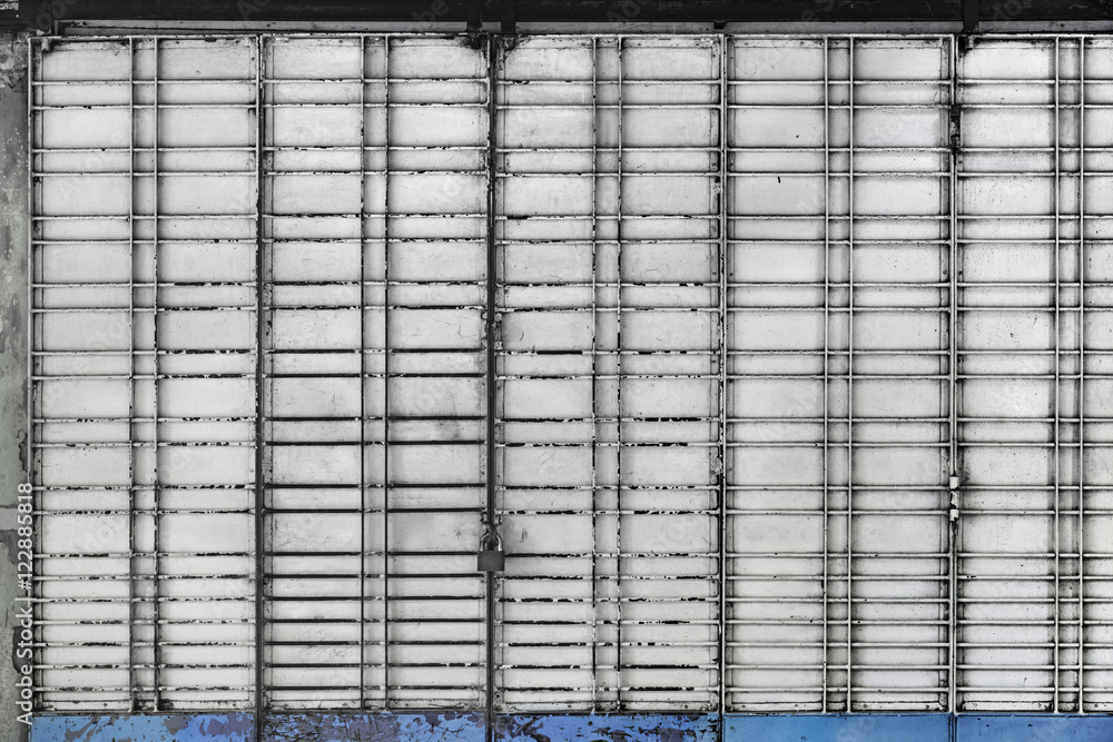 Folding metal gate, Mandalay, Myanmar