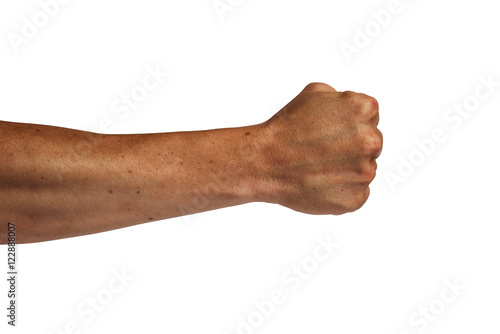 Photography Man fist isolated on white background