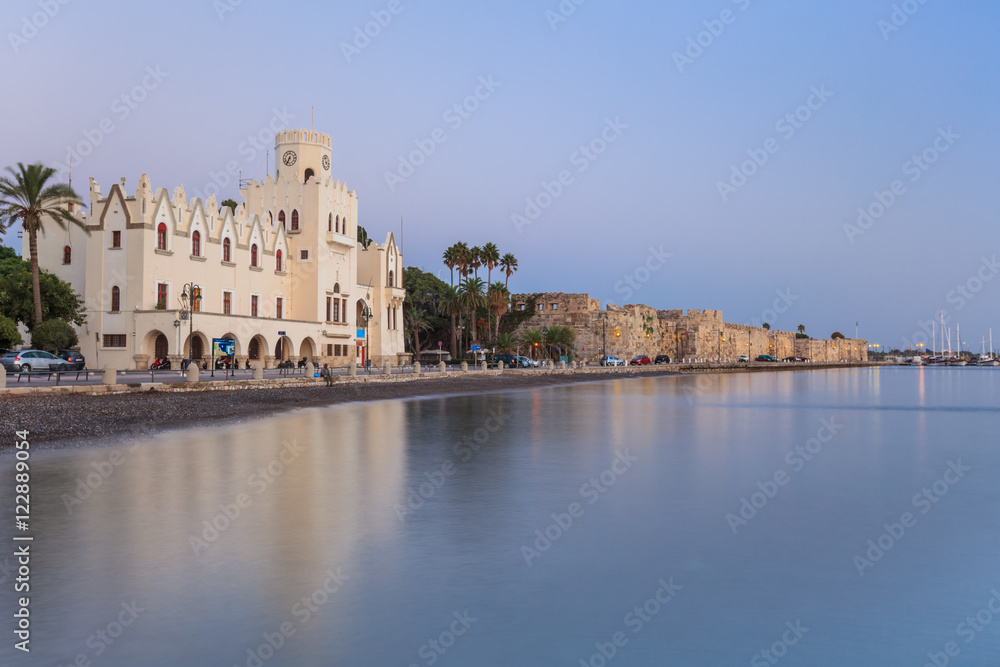 sunset in Kos town